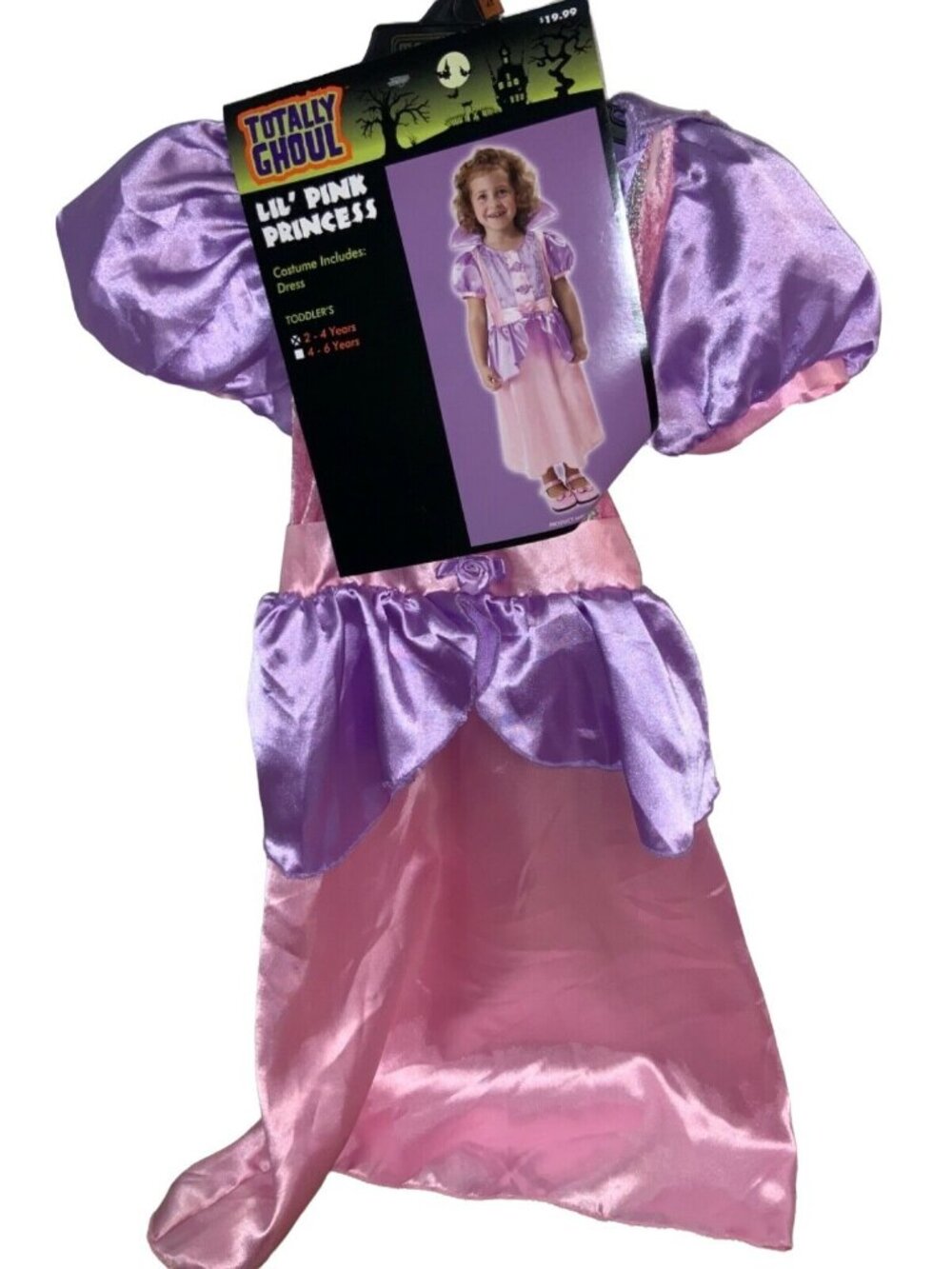 Lil Pink Princess Toddler Costume Dress 2-4 Years Totally Ghoul Pink & Purple Ha